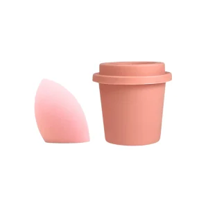 Concept C. Éponge à Maquillage Ciselée avec Étui de Transport - Rose