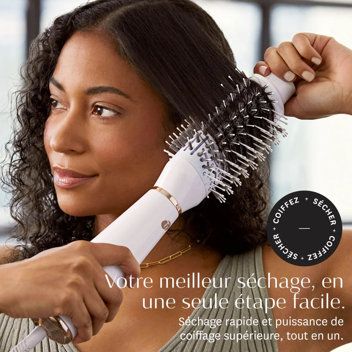 T3. Airebrush. Brosse Séchoir Lissante & Volumisante - Rose Satin – Image 3